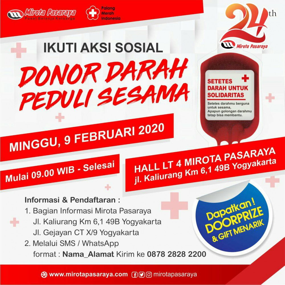 Donor Darah Mirota Pasaraya Yogyakarta