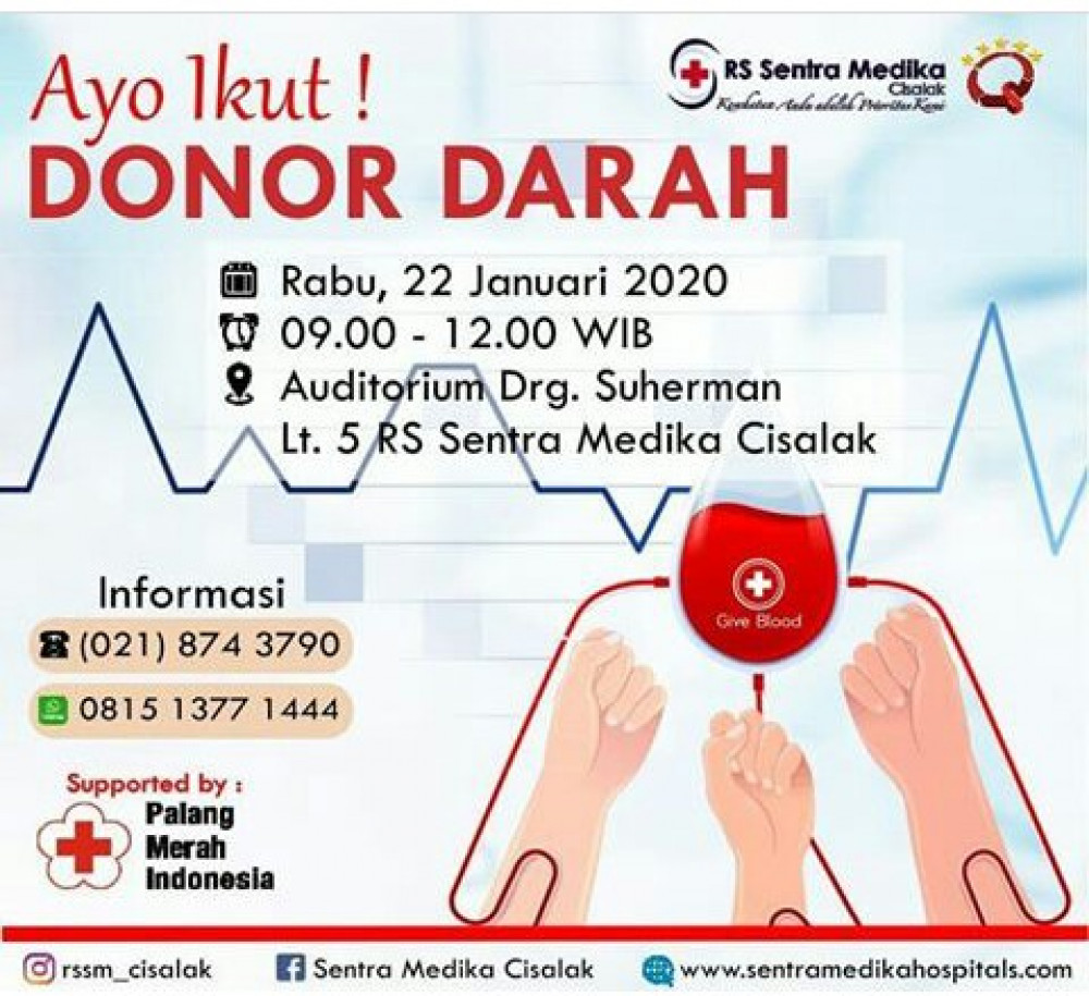 Donor Darah Bersama RS Sentra Medika Cisalak