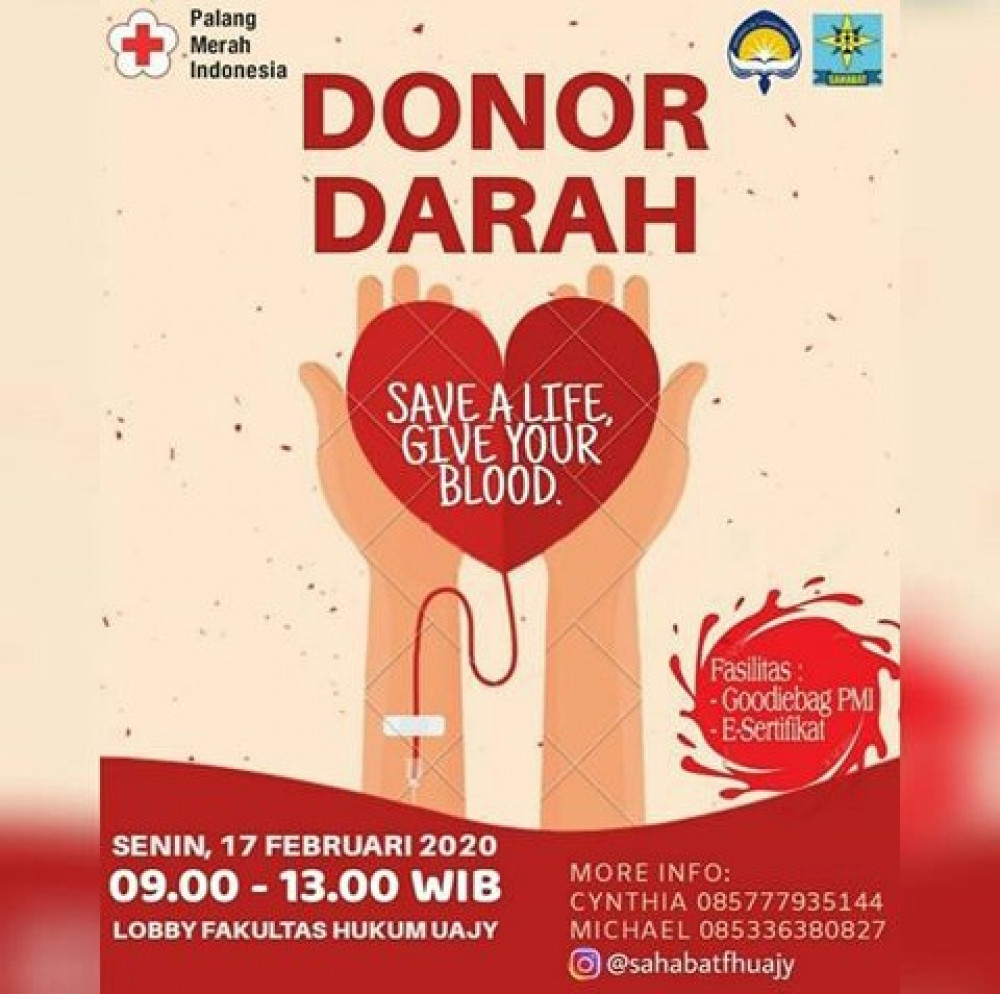 Donor Darah Fak. Hukum Univ. Atmajaya Jogja