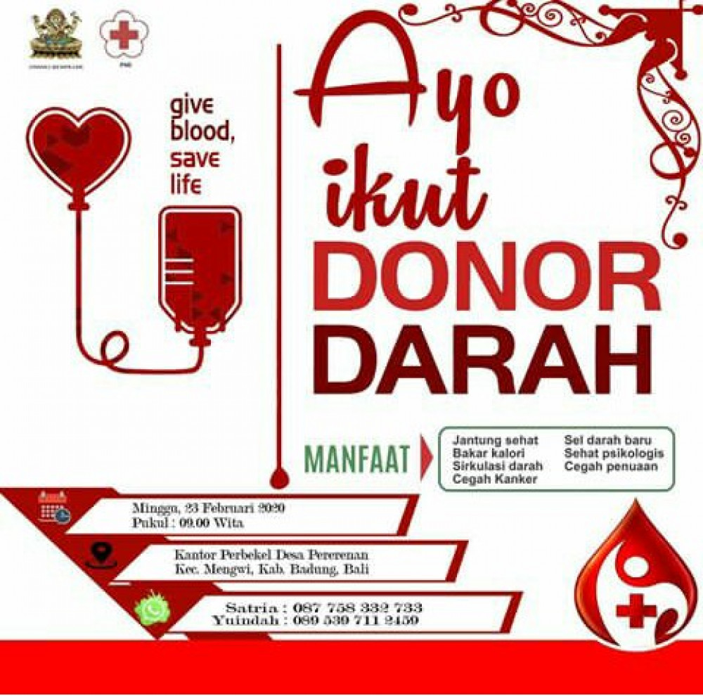 Donor Darah Desa Pererenan, Badung, Bali