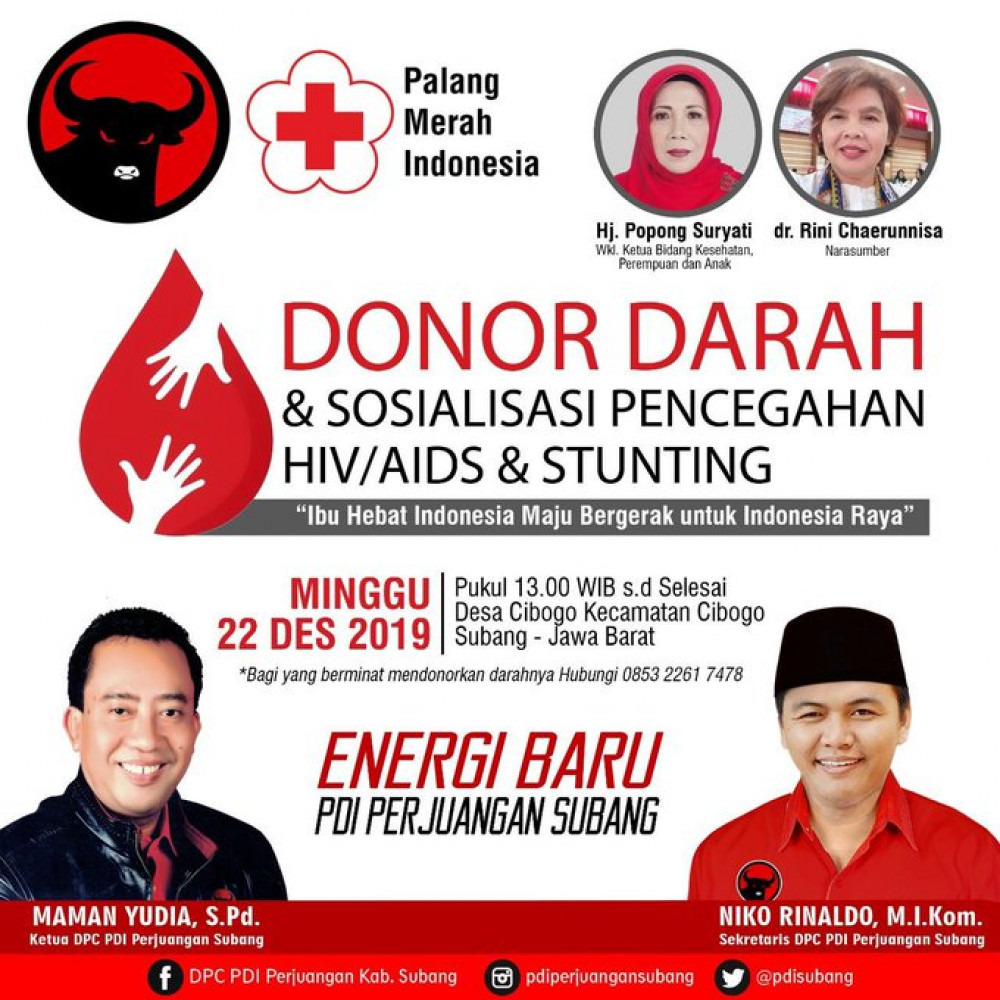 Donor Darah & Sosialisasi Pencegahan HIV / AIDS dan Stunting