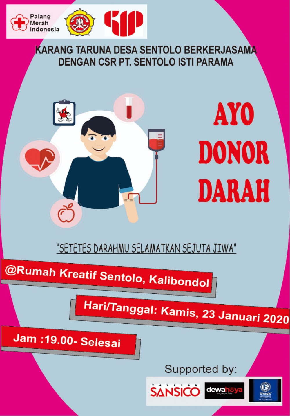 Donor Darah Karang Taruna Desa Sentolo