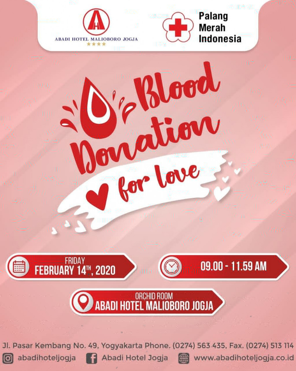 Blood Donation For Love Hotel Abadi Malioboro Yogyakarta