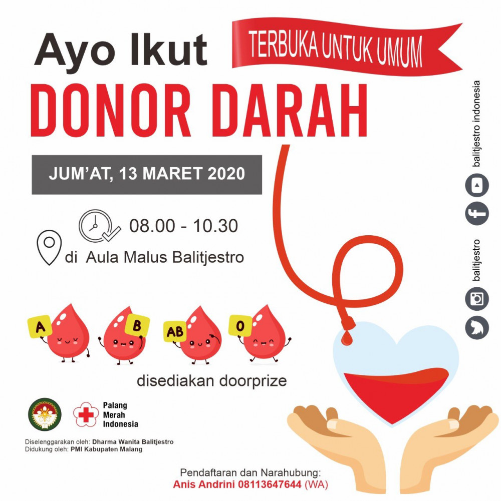 Donor Darah Balai Penelitian Tanaman Jeruk dan Buah Subtropika (Balitjestro) Kota Batu, Malang