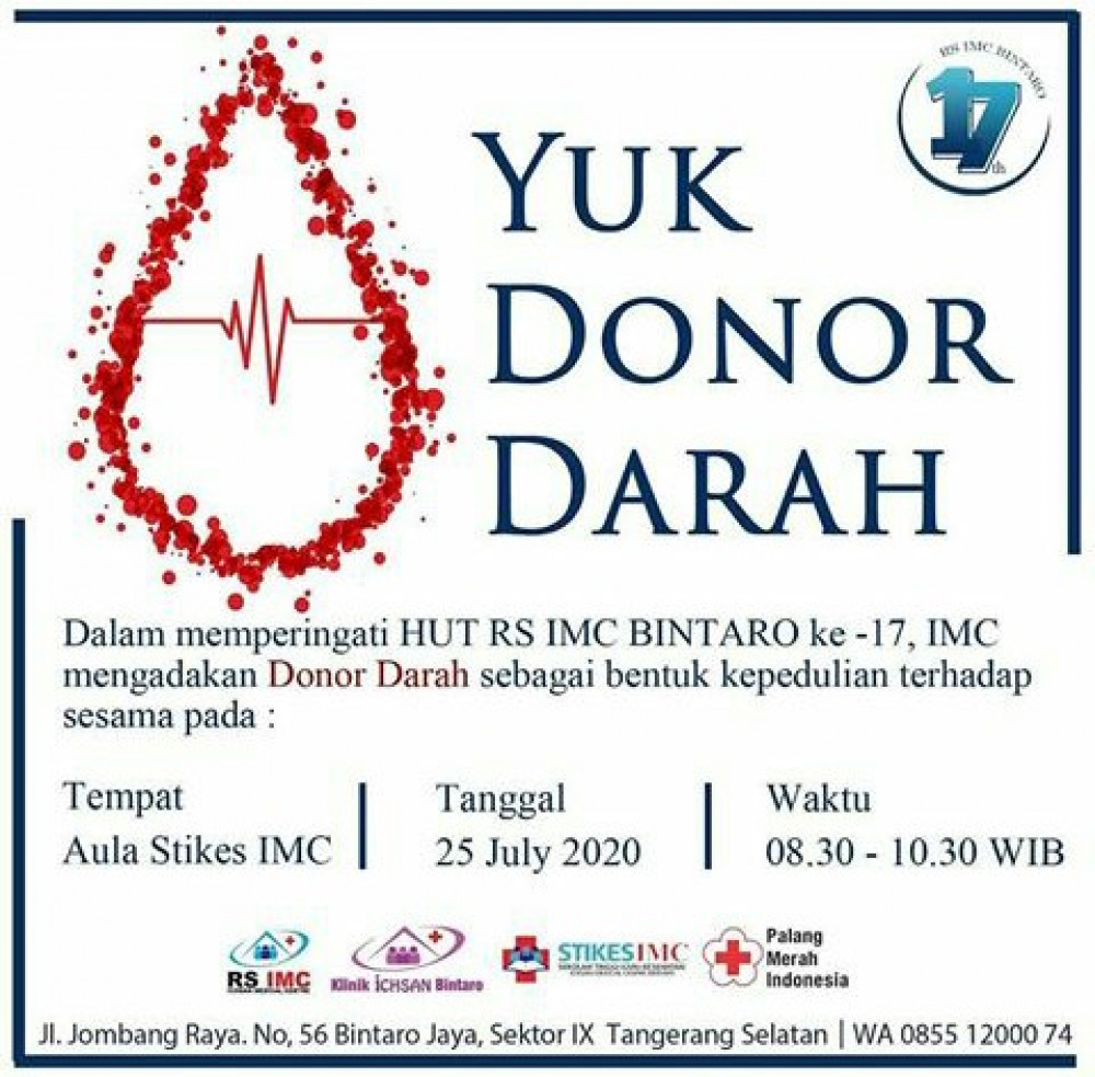 Donor Darah HUT RS IMC Ke 17