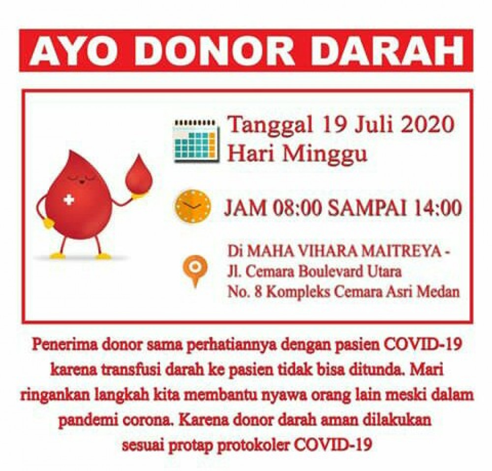 Donor Darah Maha Vihara Maitreya