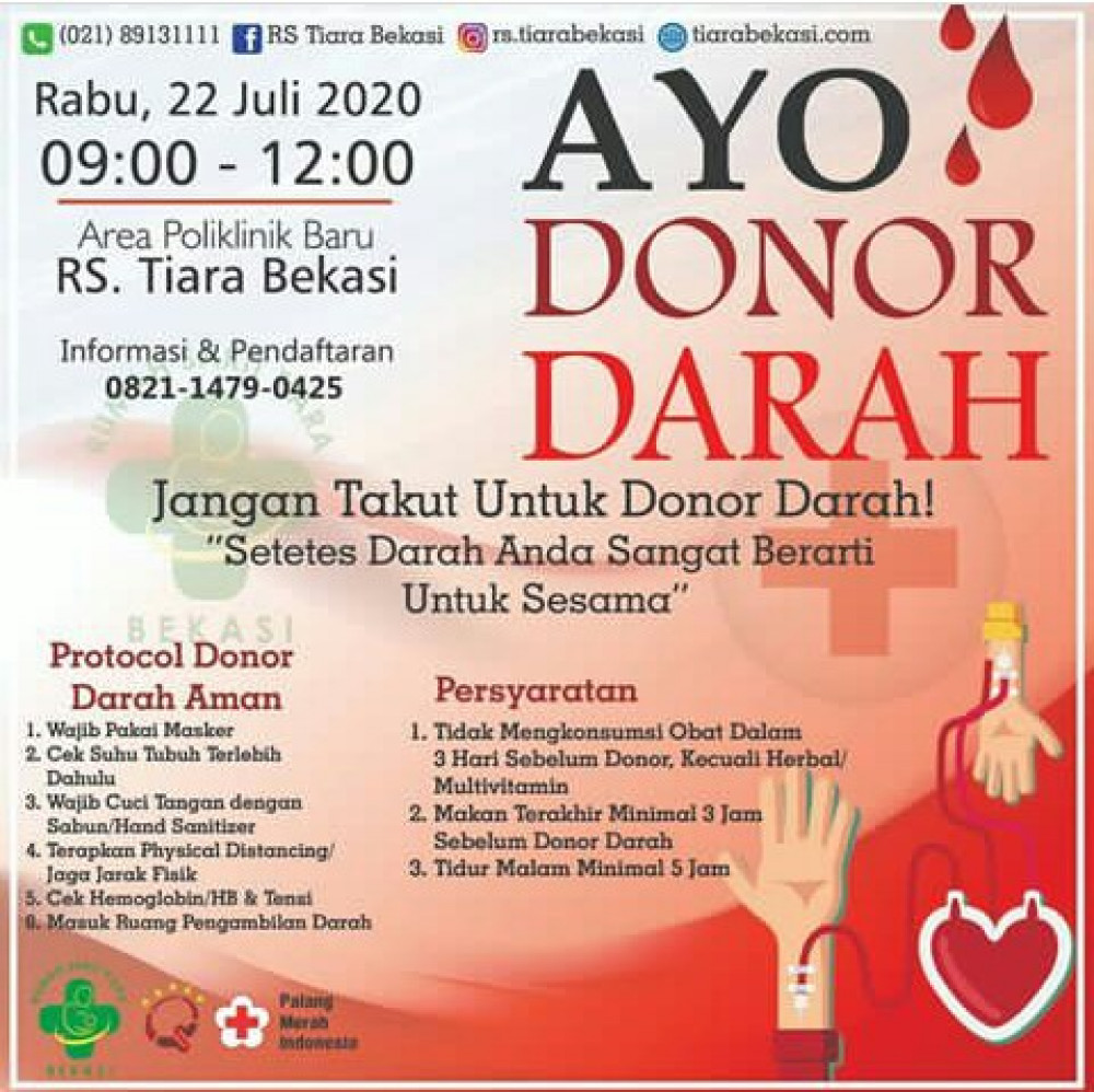 Jangan Takut Donor Darah Setetes Darah Anda Sangat Berarti Untuk Sesama
