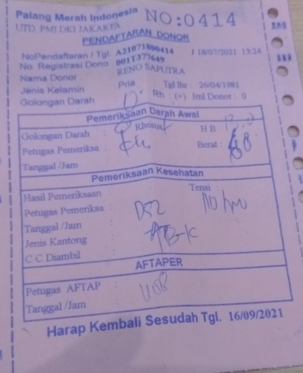 Donor Plasma Konsevelen